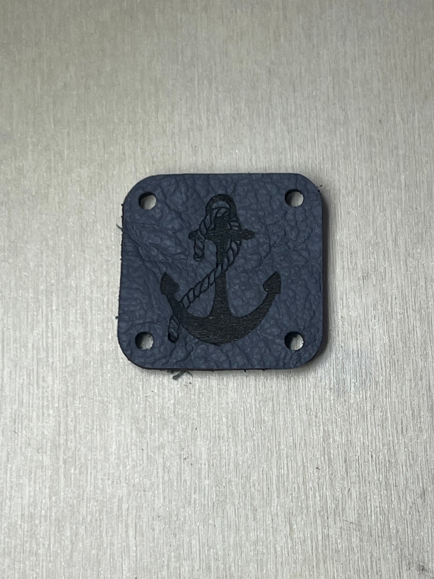 1"x1" rounded square with 4 side holes - Nautical anchor