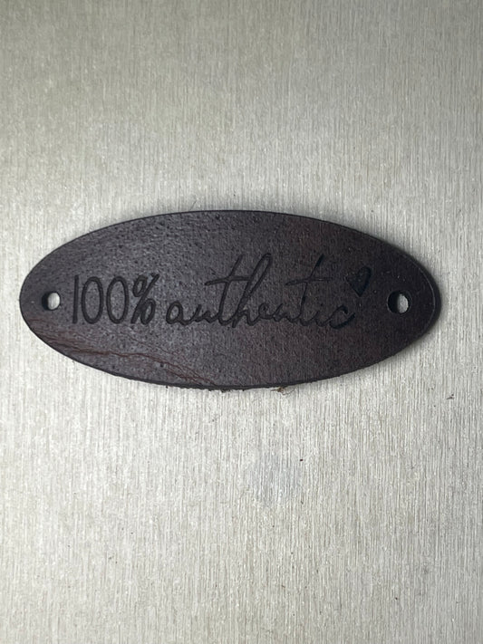 3" Oval Tag with two rivet holes - 100% Authentic